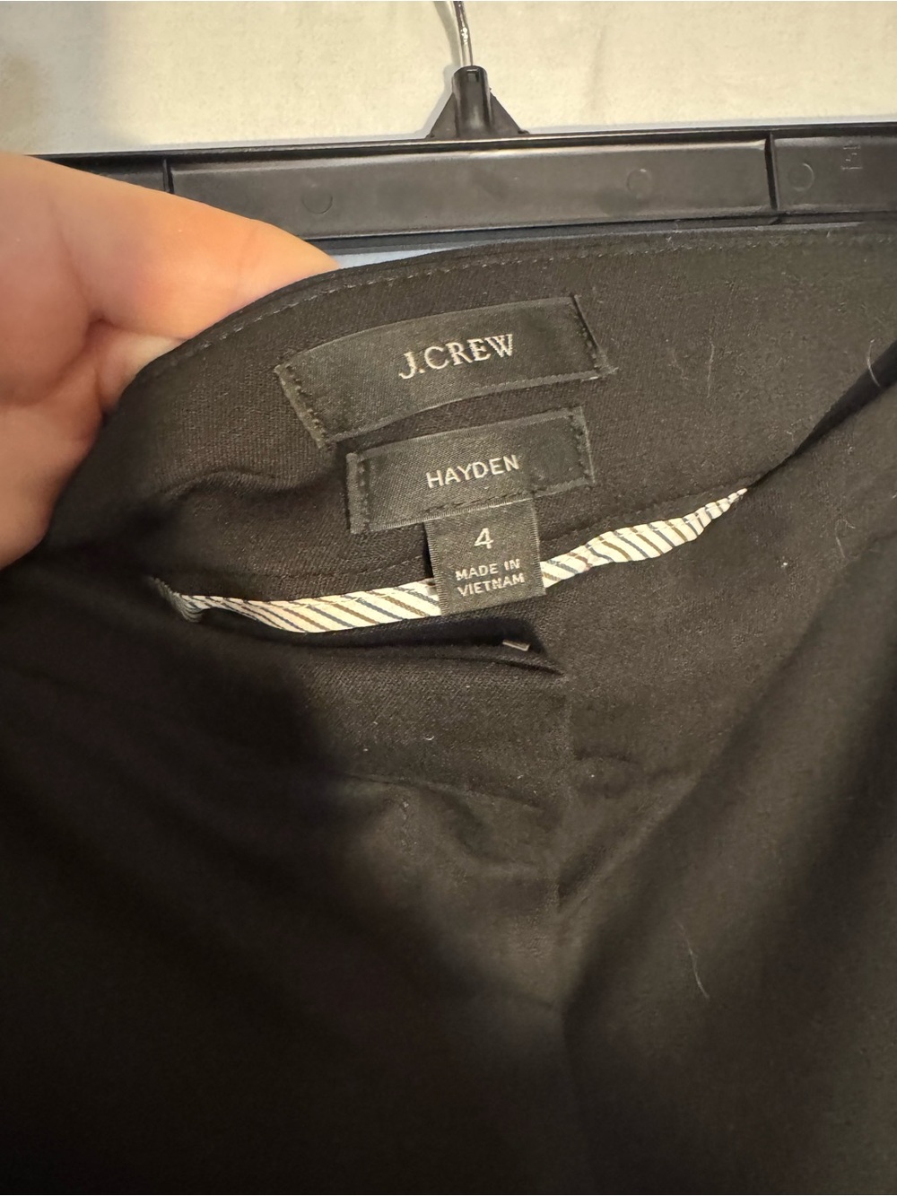 J. Crew Black Hayden kickout crop pant in bi-stretch cotton - Picture 7 of 7